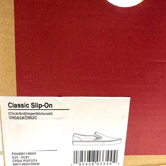 Vans Women Classic Slip-On Checkerboard Blue Canvas Low Top Sneaker VN0A5AO862C - Picture 9 of 10